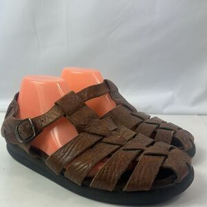 Mephisto Sam Brown Leather Men's Sandals